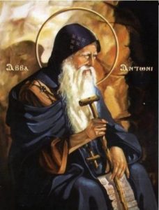 Saint Anthony of Egypt, religious hermit, considered the founder and father of organized Christian monasticism.